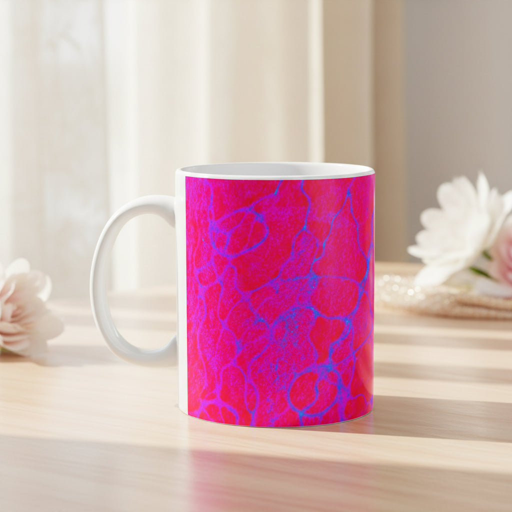 Pink Abstract Mug | Ceramic Coffee Cup | Modern Aesthetic Gift