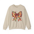 Christmas Bow Sweatshirt | Holiday Lights Crewneck
