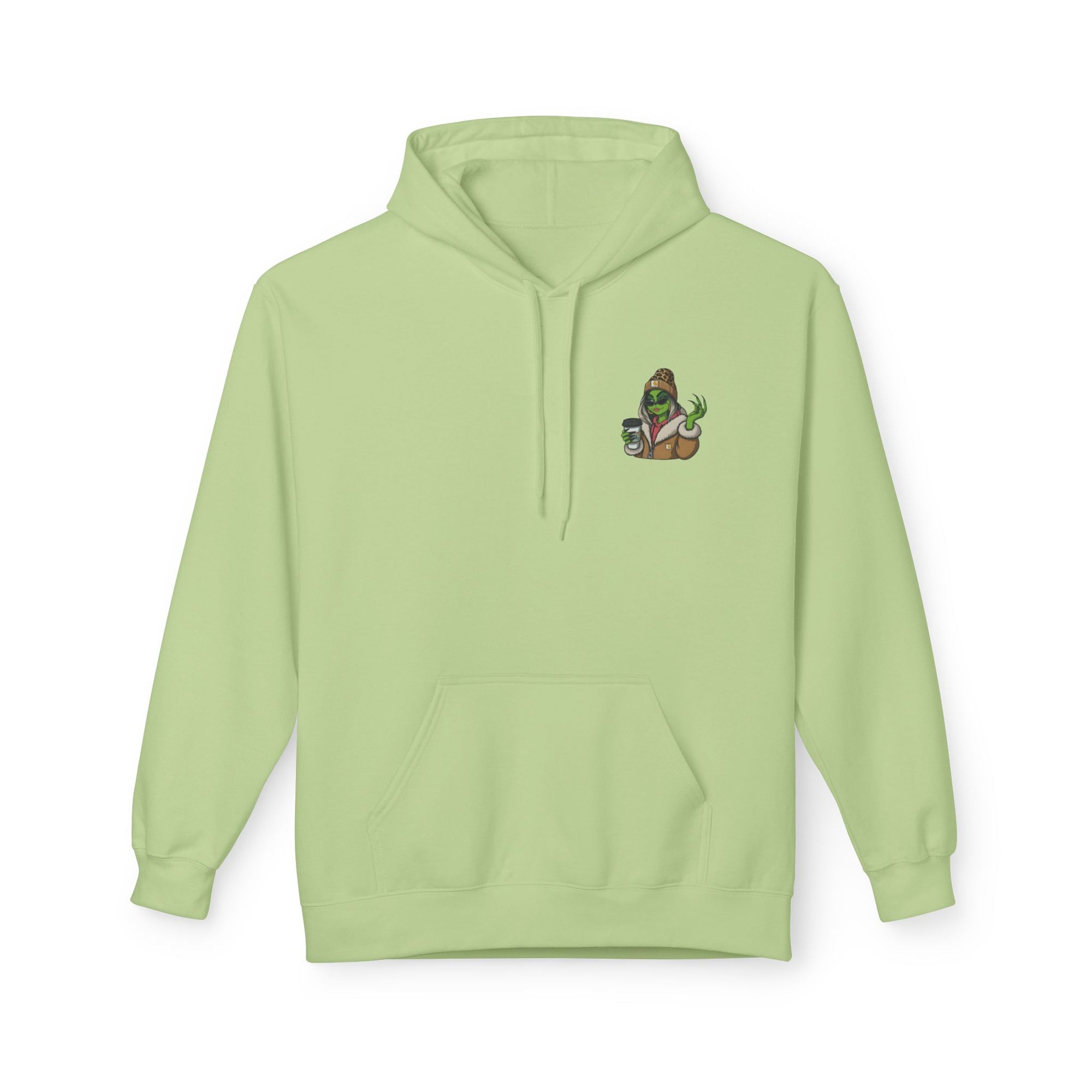 Sassy Grinch Girl Coffee Hoodie | Cozy Alien Winter Sweater | Funny Christmas Gift