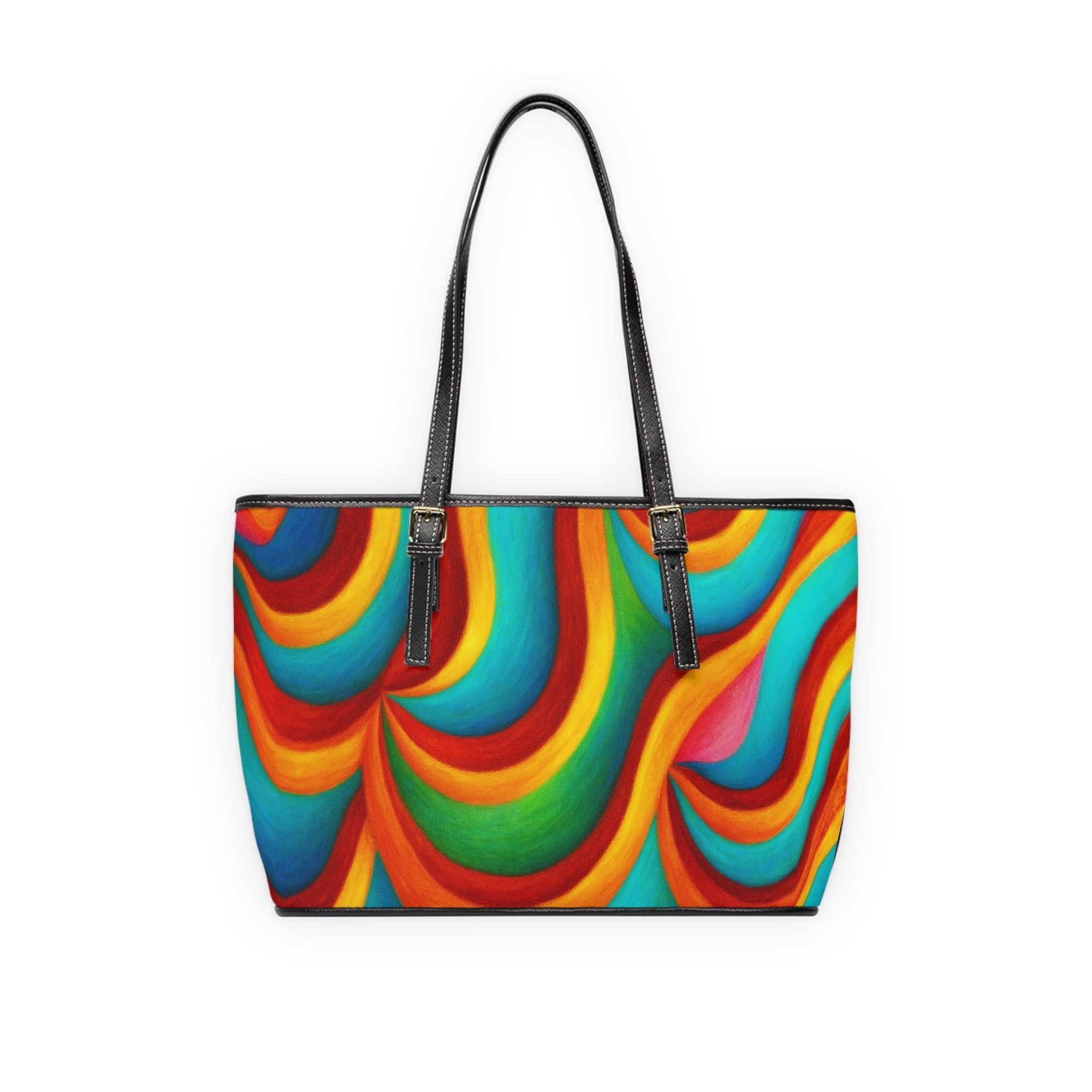 Color Wave Tote Bag | Vibrant Abstract Aesthetic Shopper