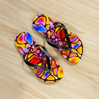 Vibrant Artistic Flip Flops | Colorful Summer Beach Sandals