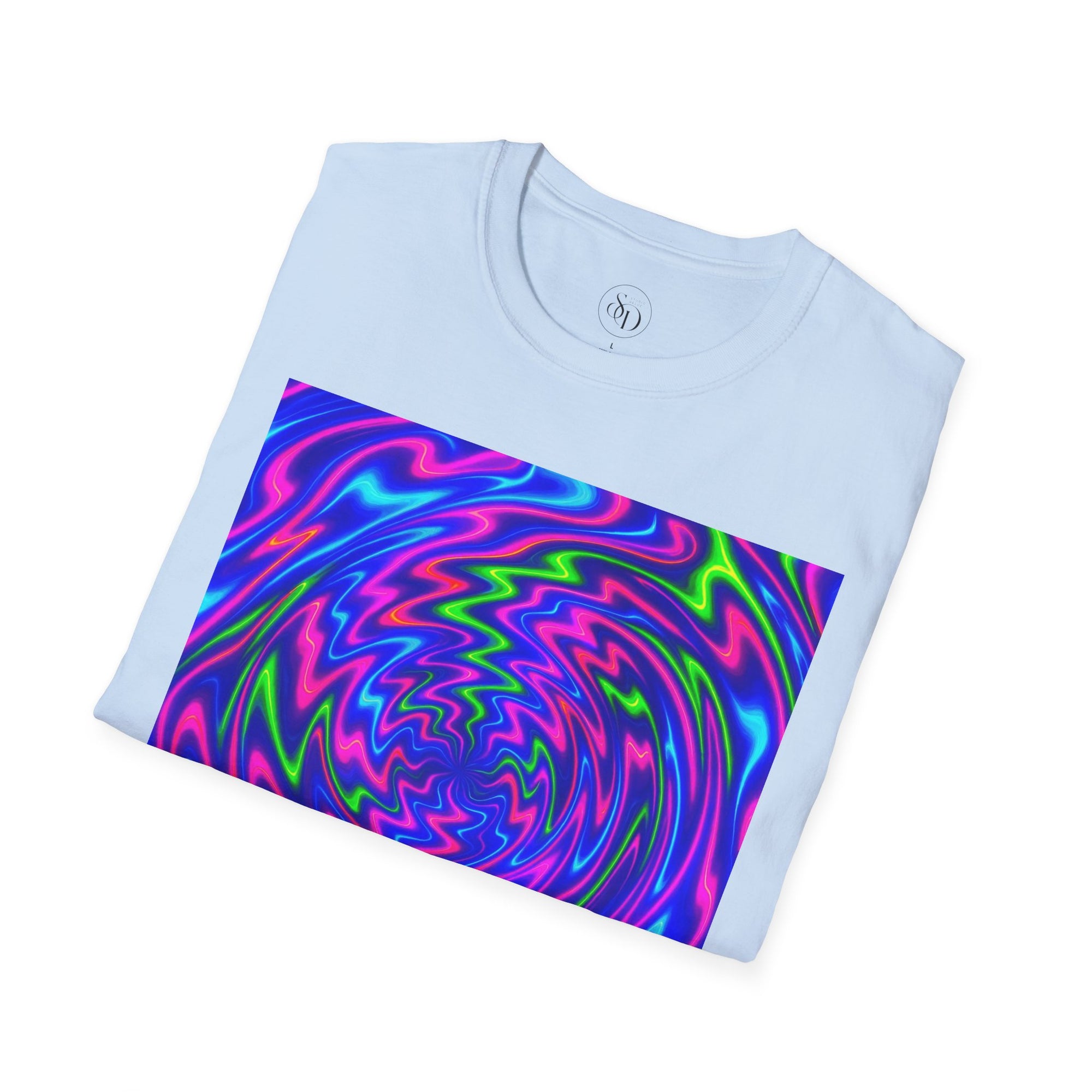 Psychedelic Swirl T-Shirt | Neon Trippy Vortex Tee