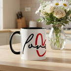 Romantic Love Mug | Heart Script Coffee Cup