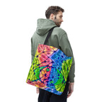Abstract Energy Tote Bag | Vibrant Psychedelic Shopper