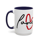 Romantic Love Mug | Heart Script Coffee Cup