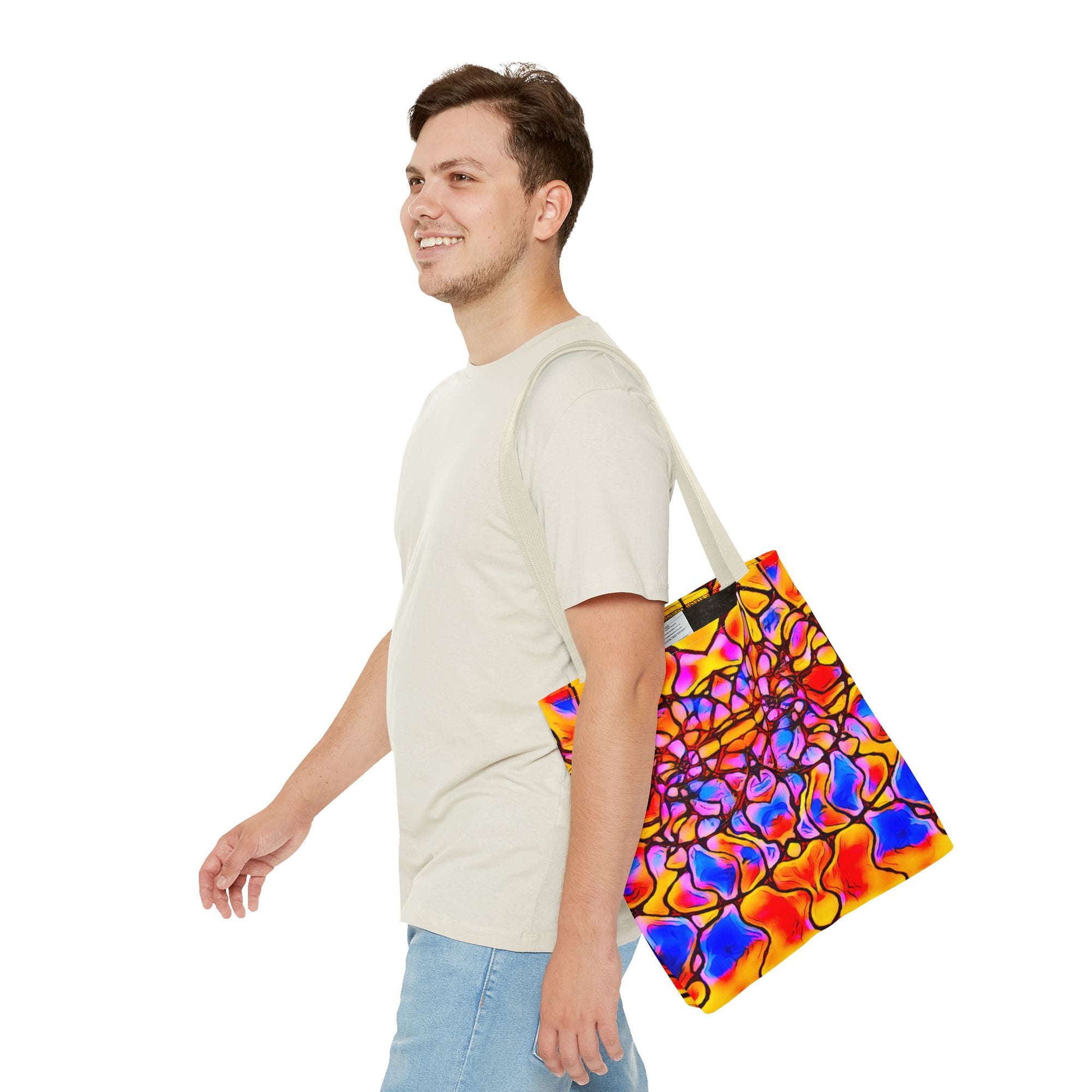 Colorful Abstract Tote Bag | Vibrant Art Shopper