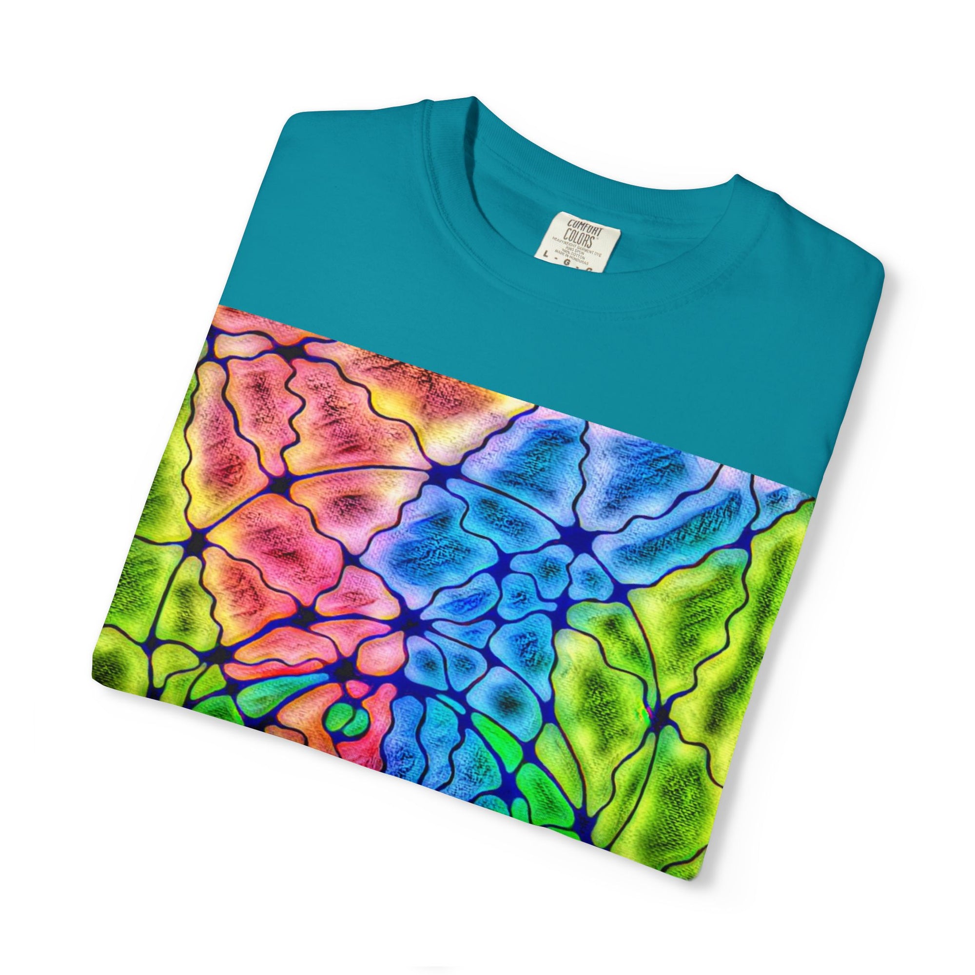 Neural Matrix Abstract Unisex Tee | Vibrant Tech Pattern Graphic Shirt | Multiple Colors