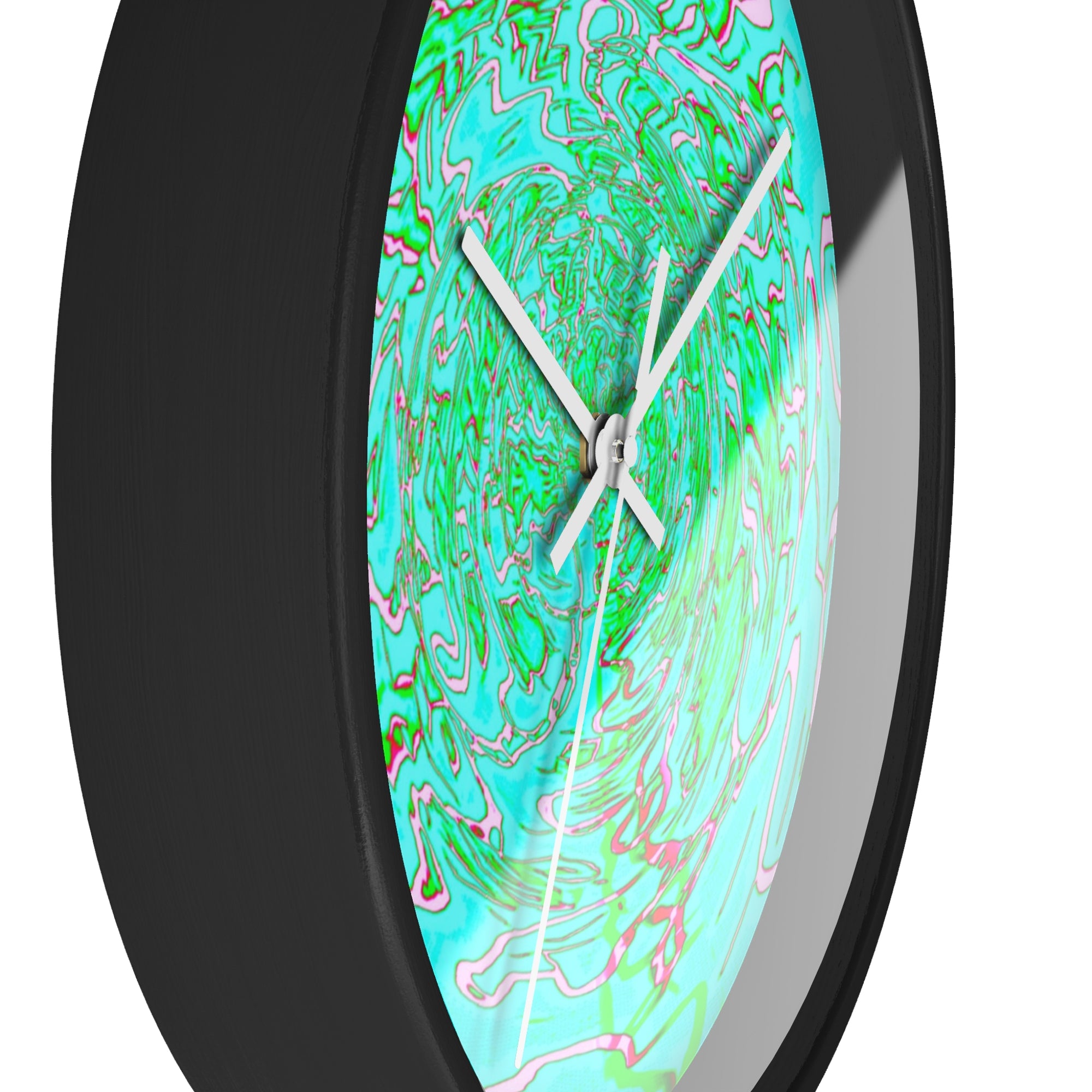 Green Abstract Wall Clock | Modern Silent Clock
