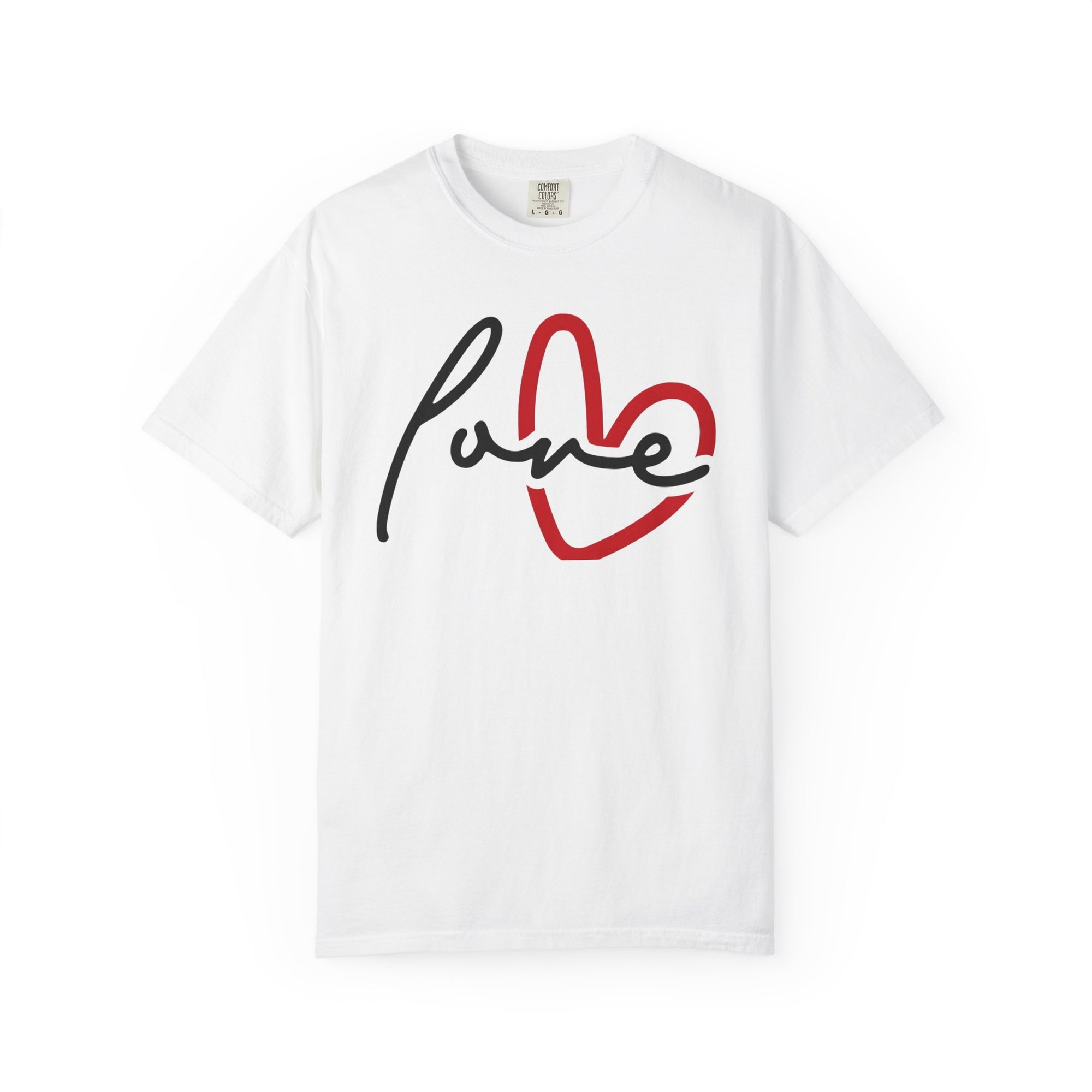 Love Script Heart T-Shirt, Minimalist Valentine's Tee