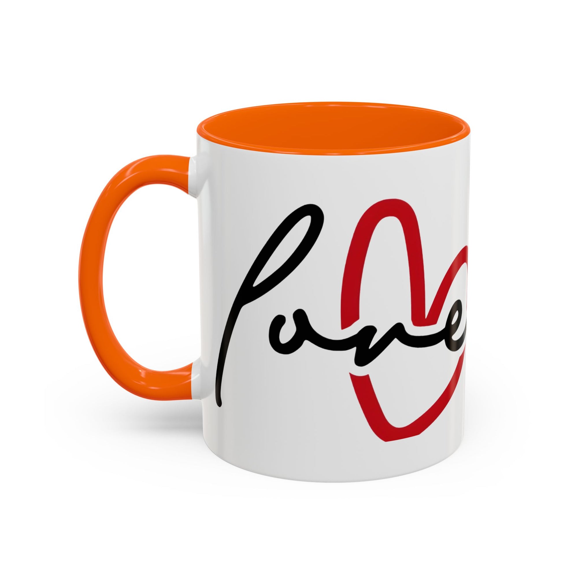 Romantic Love Mug | Heart Script Coffee Cup