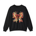 Christmas Bow Sweatshirt | Holiday Lights Crewneck