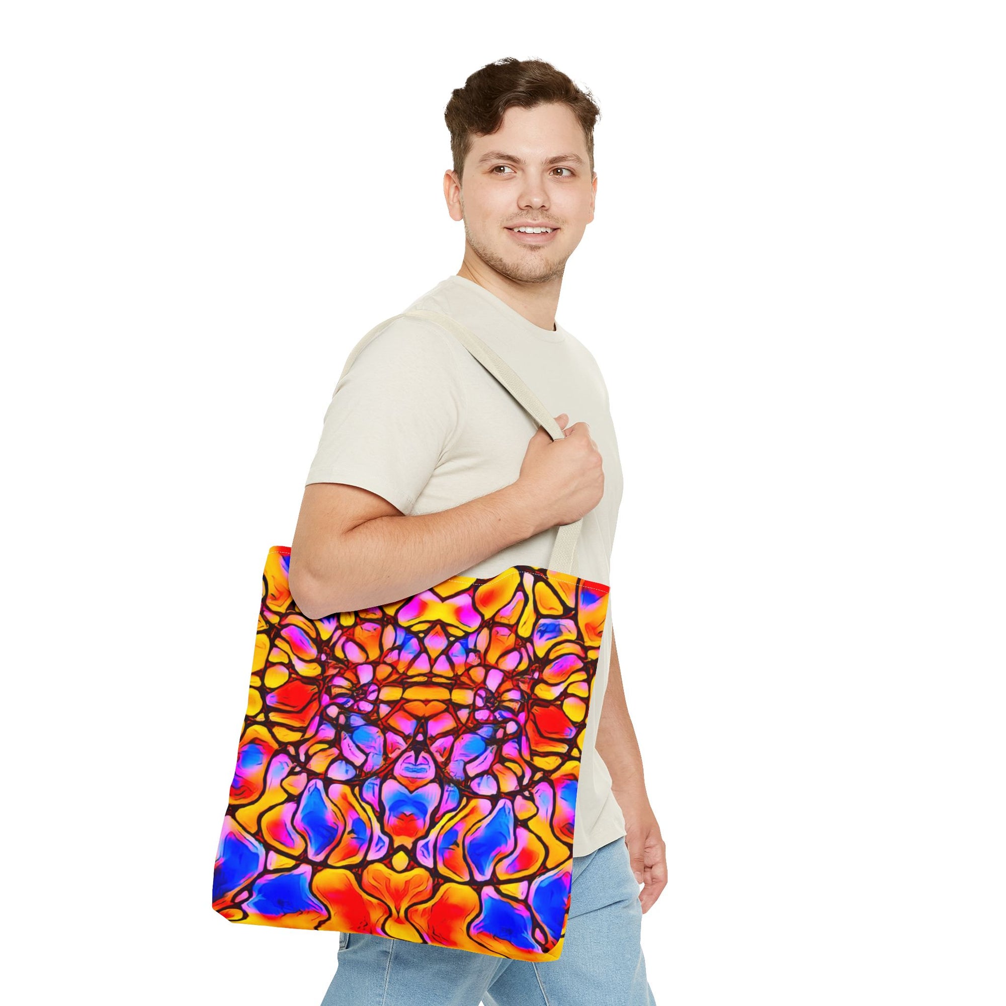 Colorful Abstract Tote Bag | Vibrant Art Shopper