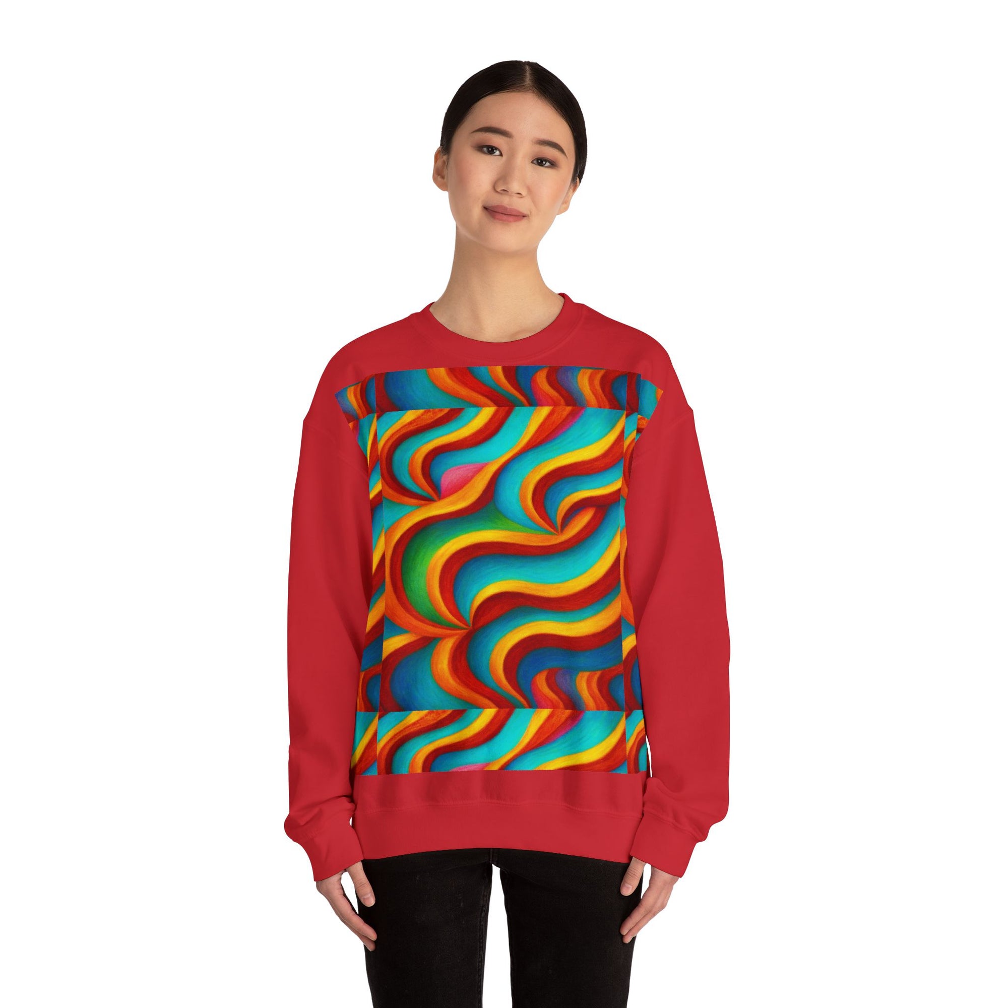 Colorful Swirl Crewneck Sweatshirt | Cozy Unisex Pullover