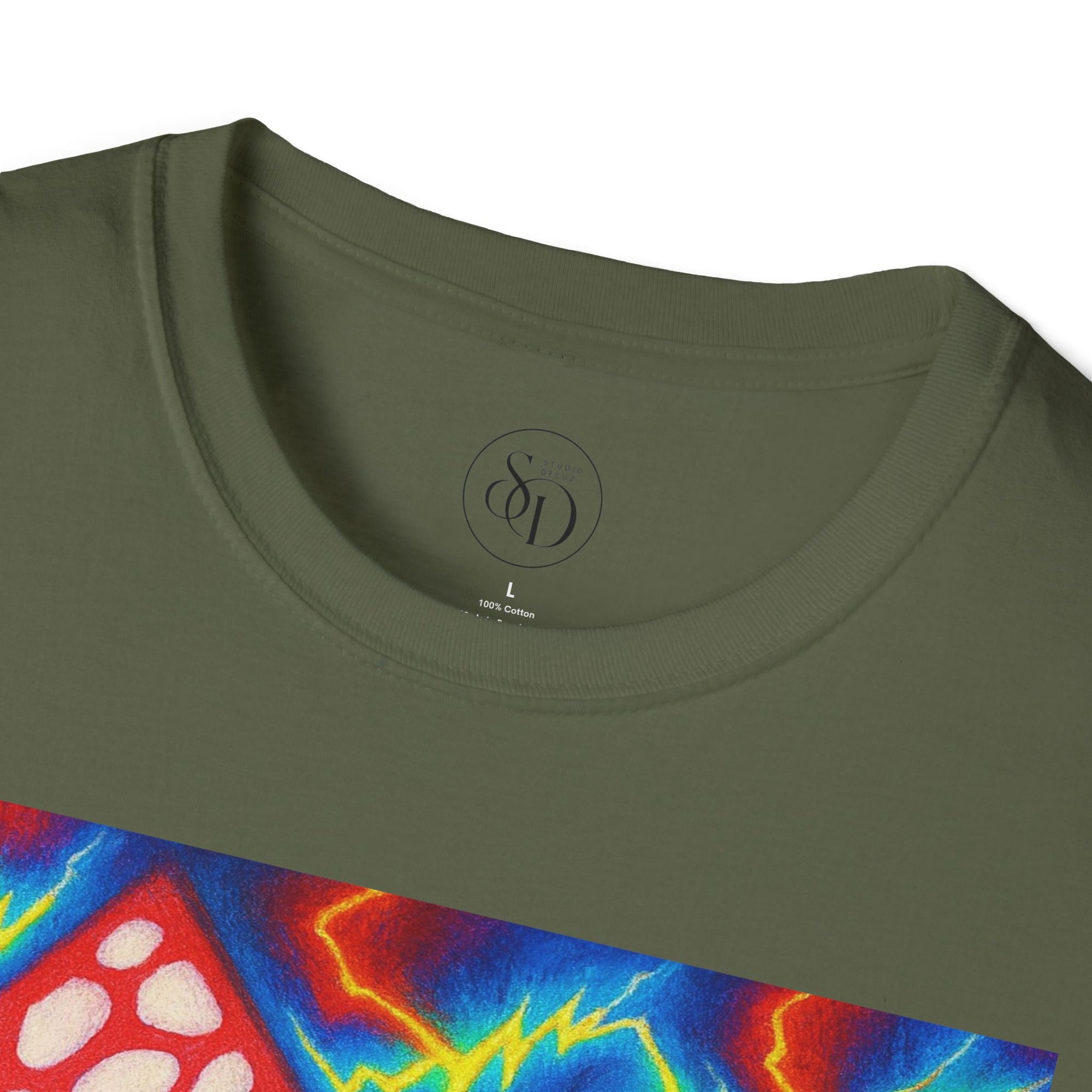 Geometric Neuro-Art T-Shirt | Bold Colorful Unisex Cotton Tee