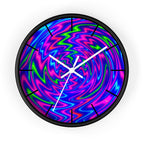 Colorful Wall Clock | Neon Swirl Clock | Modern Silent Home Decor