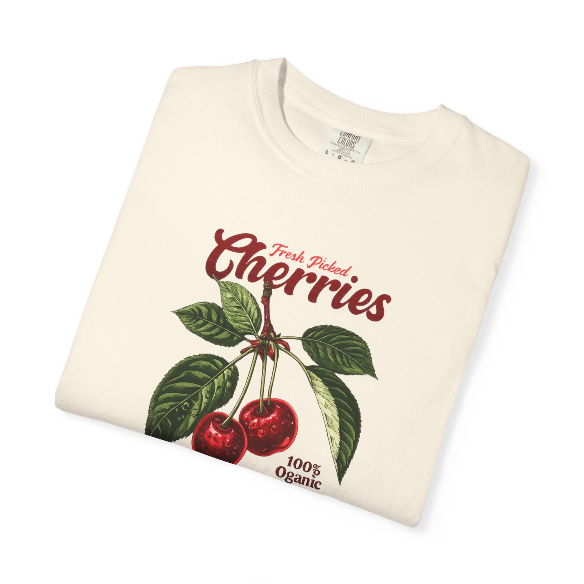 Cherry Vintage Tee — "Fresh Picked Cherries: Sweet & Juicy" Graphic T-Shirt