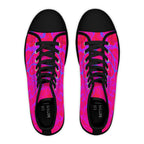 Women’s High Top Sneakers | Pink Blue Neuro-Art Canvas Shoes