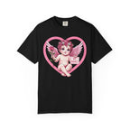 Cherub Graphic T-Shirt | Pink Cupid Heart Art Unisex Cotton Tee