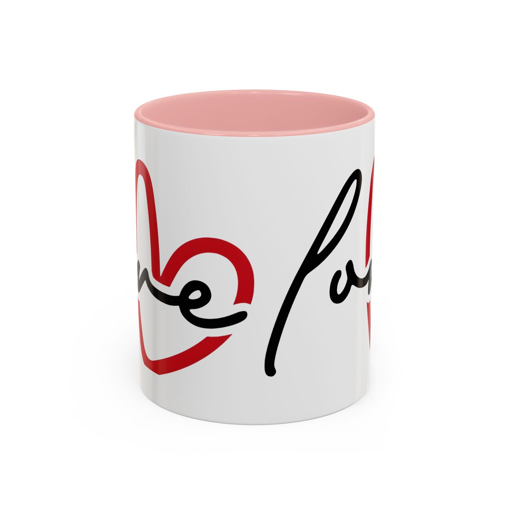 Romantic Love Mug | Heart Script Coffee Cup