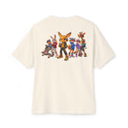Anthropomorphic Street Crew Tee — Cartoon Fox & Friends Graphic T‑Shirt