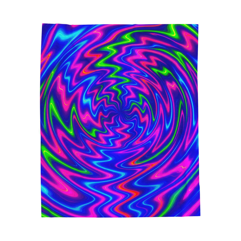 Energy Swirl Plush Blanket | Cozy Velveteen Throw | Mini Power Nap Edition