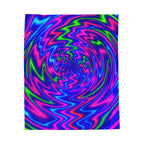 Energy Swirl Plush Blanket | Cozy Velveteen Throw | Mini Power Nap Edition