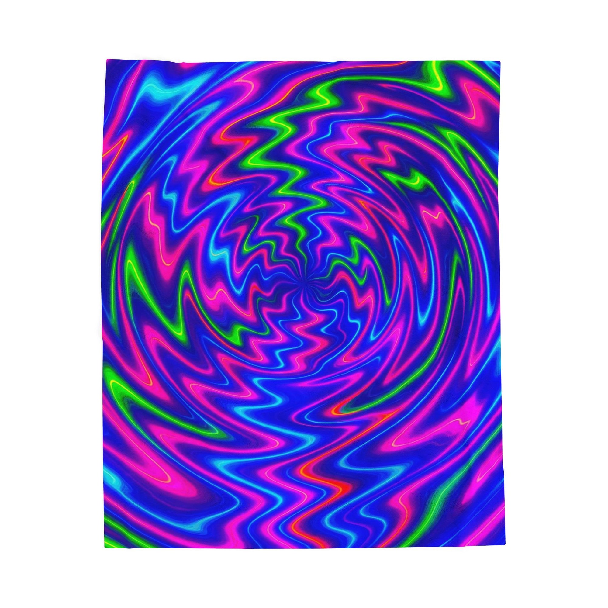 Energy Swirl Plush Blanket | Cozy Velveteen Throw | Mini Power Nap Edition