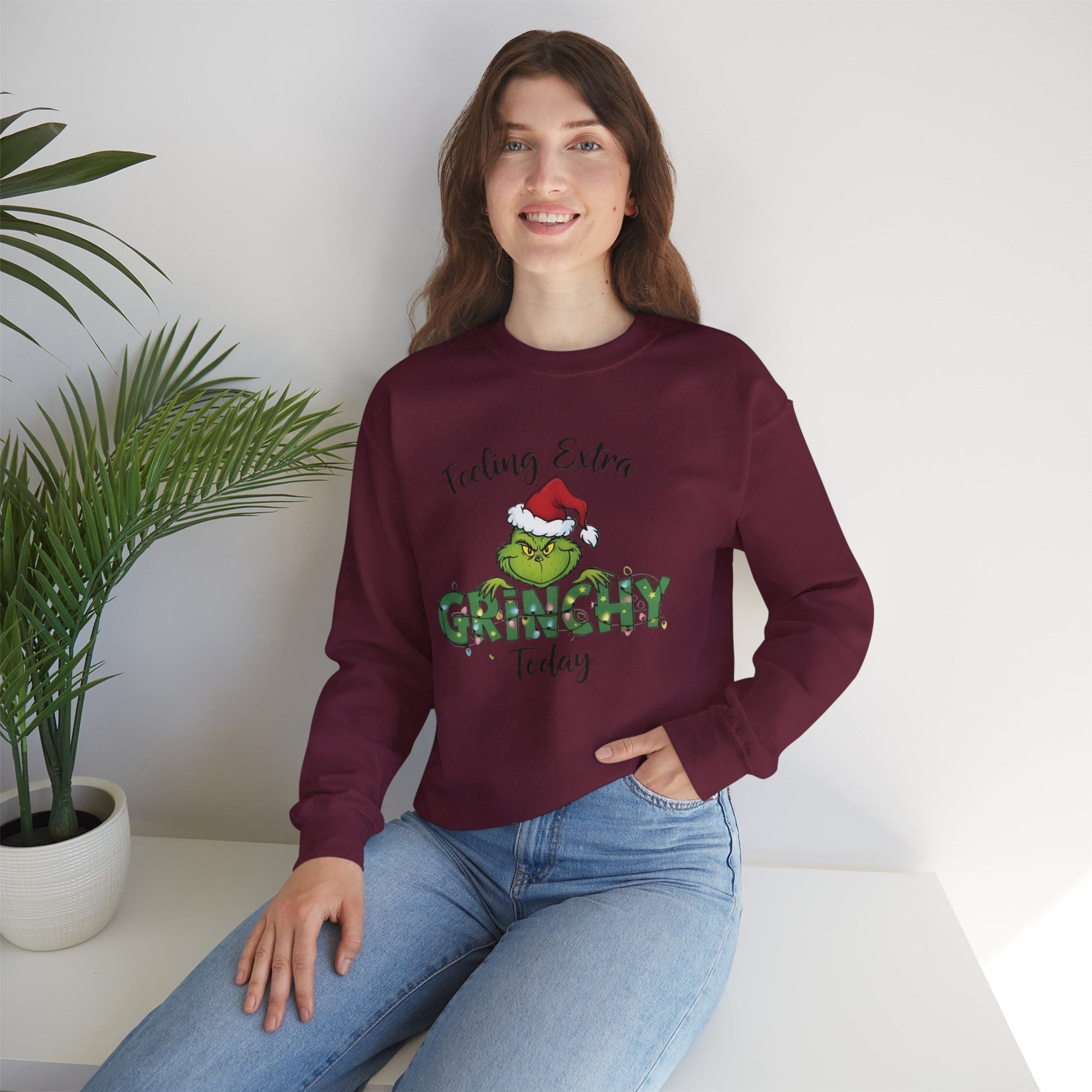 Grinch Christmas Crewneck | Funny Cozy Sweatshirt