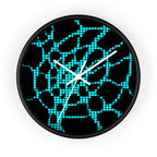 Modern Wall Clock | Black Turquoise Clock | Minimalist Silent Decor