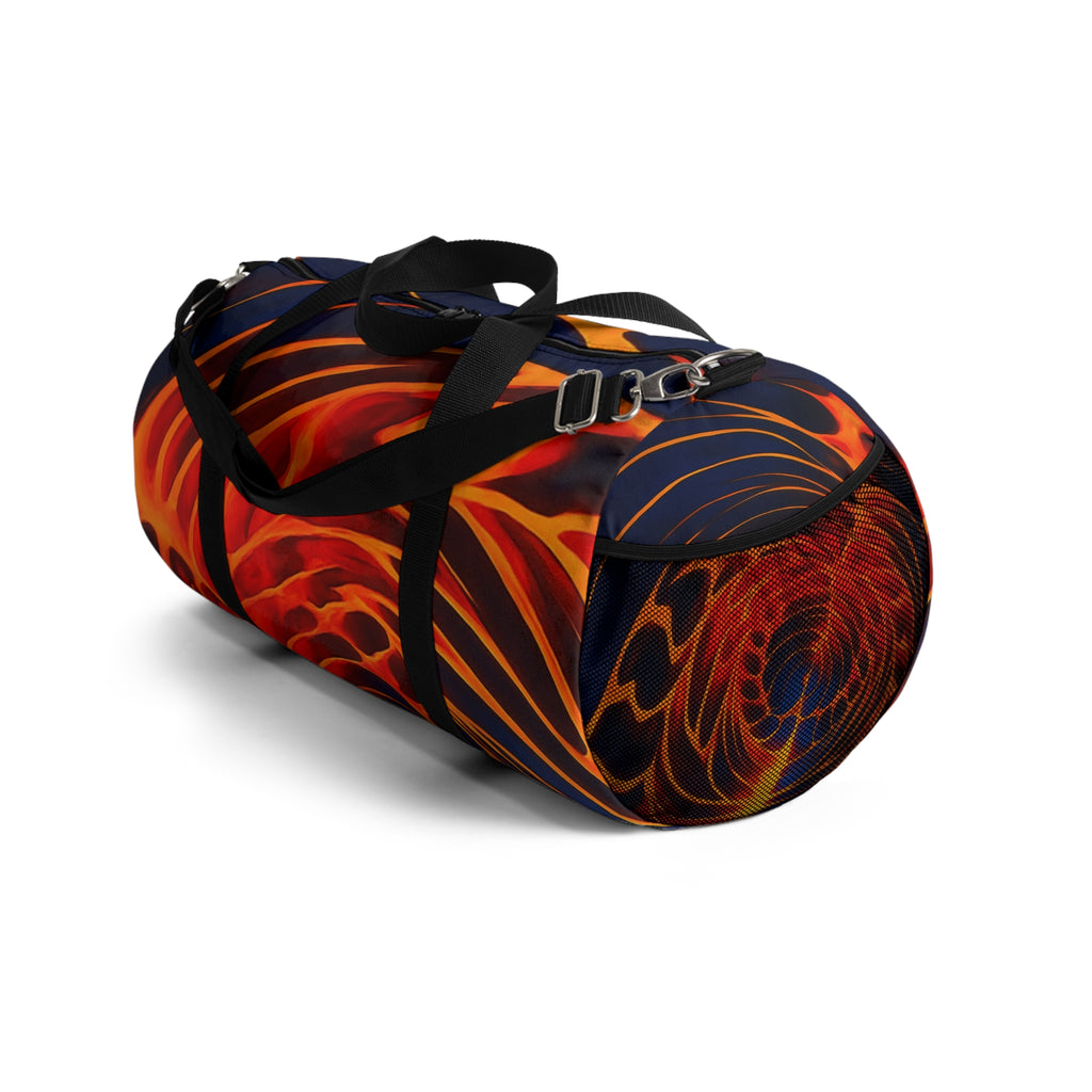 Vibrant Flame Duffel Bag| Water-Resistant Polyester Gym & Travel Tote| Stylish Carryall for Fitness| Trips| and Daily Use