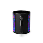 Black Abstract Coffee Cup | Trippy Art Gift