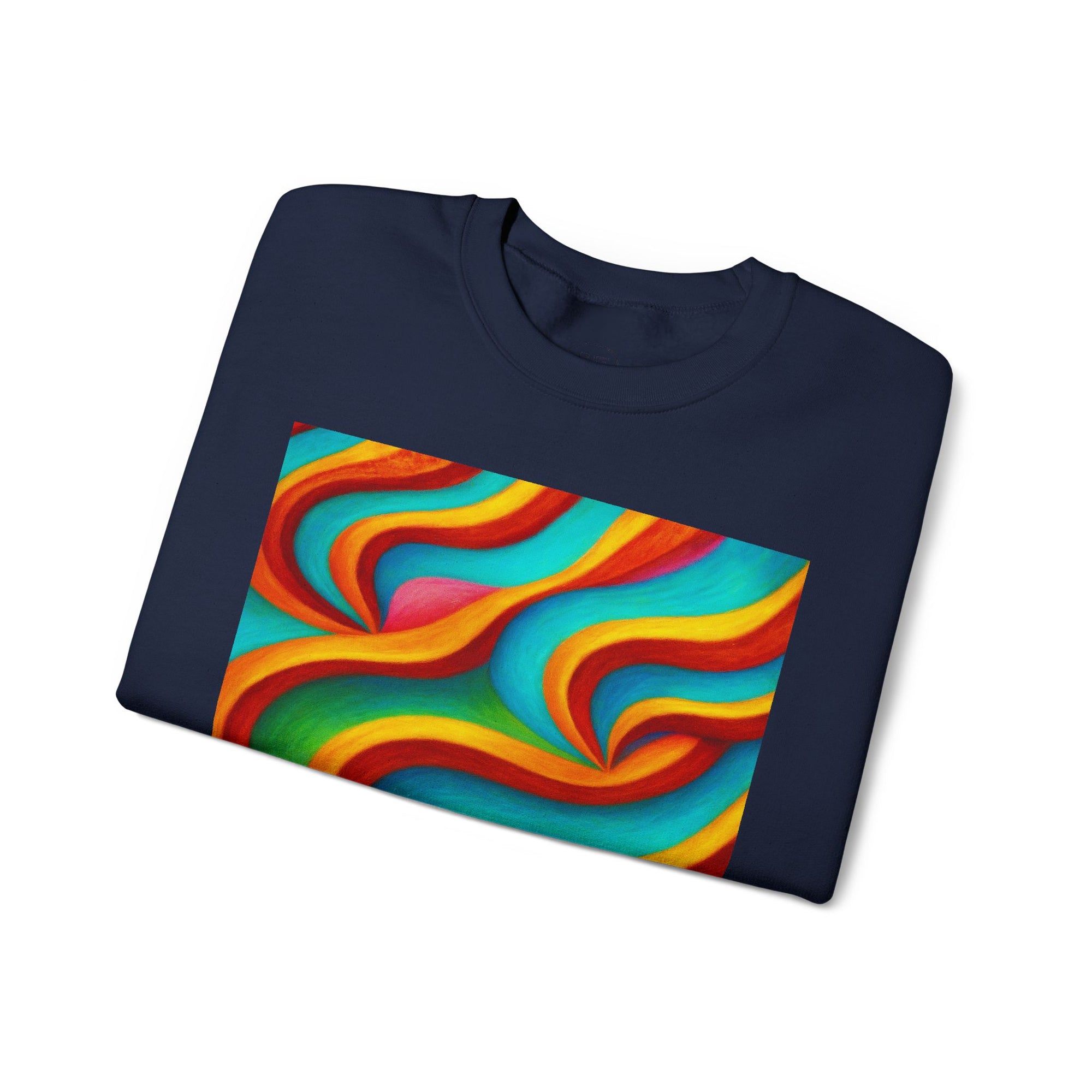 Colorful Swirl Crewneck Sweatshirt | Cozy Unisex Pullover