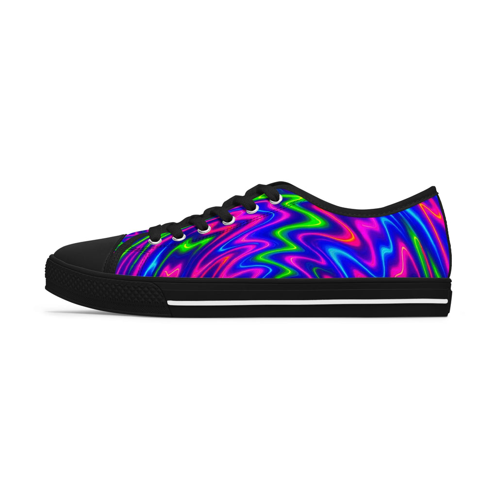 Psychedelic Low Top Sneakers: Vibrant Women's Casual Shoes