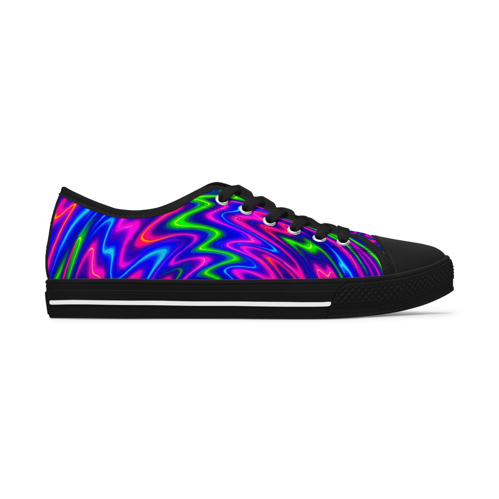 Psychedelic Low Top Sneakers: Vibrant Women's Casual Shoes