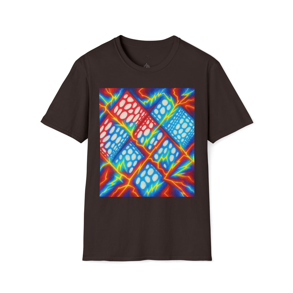 Geometric Neuro-Art T-Shirt | Bold Colorful Unisex Cotton Tee