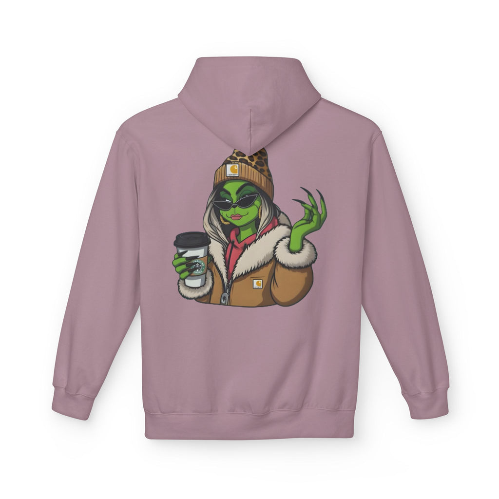 Sassy Grinch Girl Coffee Hoodie | Cozy Alien Winter Sweater | Funny Christmas Gift