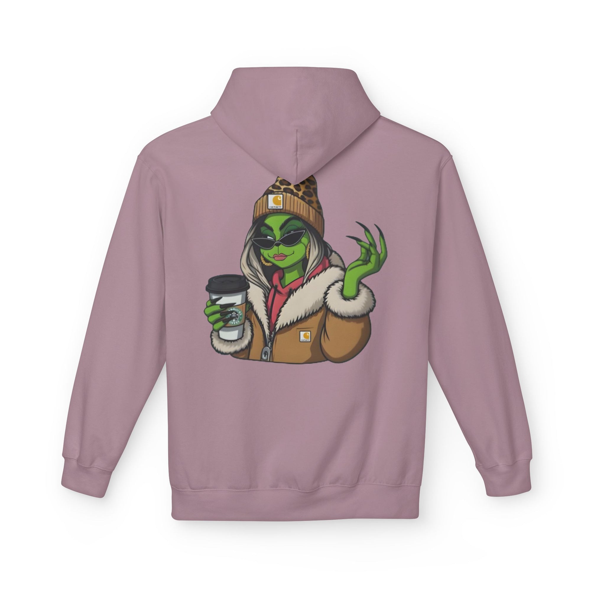 Sassy Grinch Girl Coffee Hoodie | Cozy Alien Winter Sweater | Funny Christmas Gift