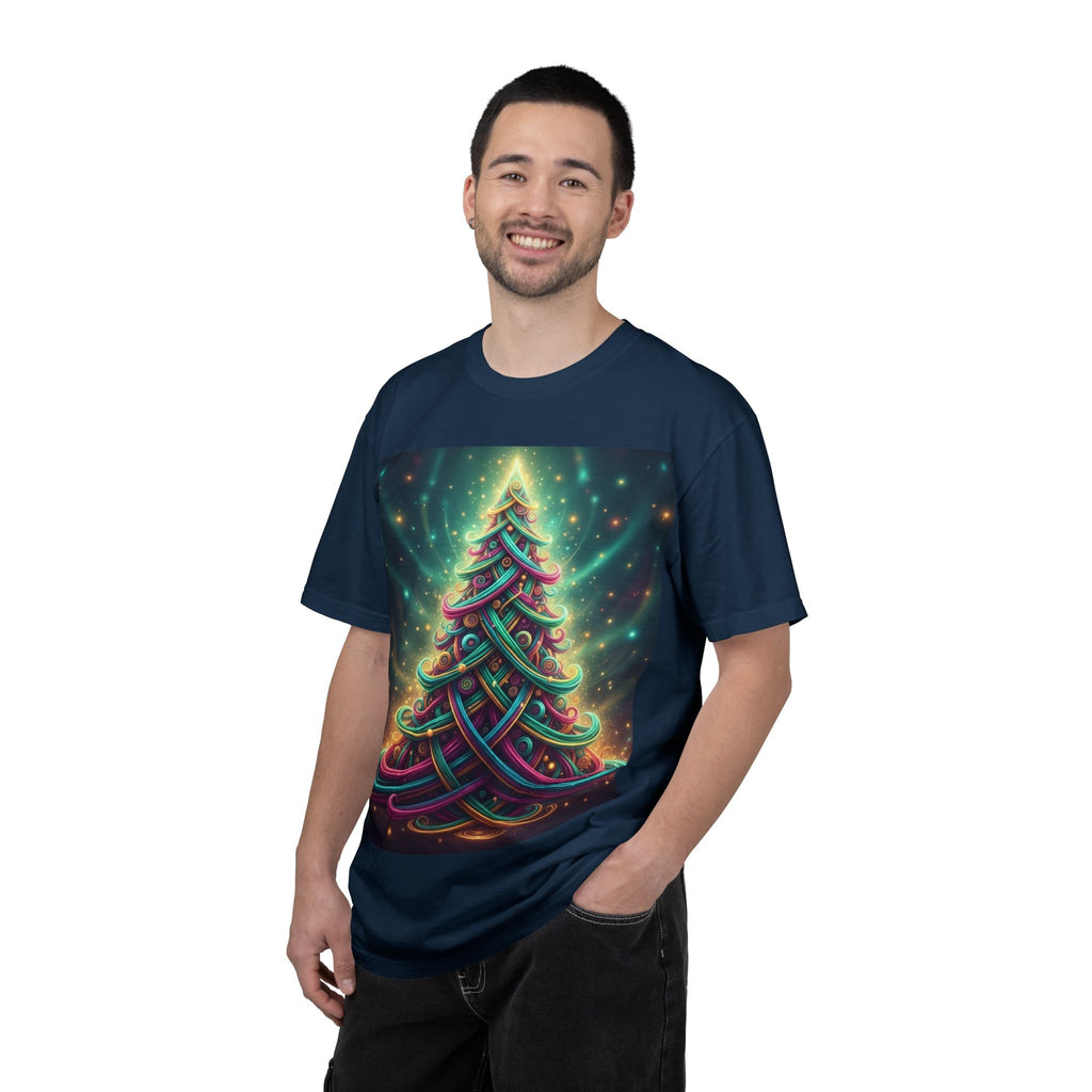 Neon Celtic Knot Christmas Tree T-Shirt | Colorful Holiday Design