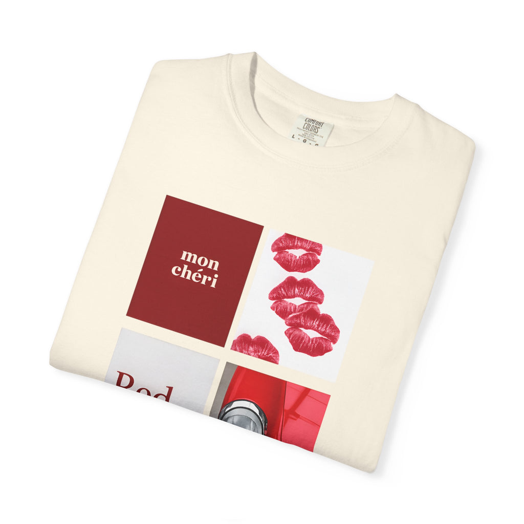 Cotton T-Shirt | Mon Chéri Aesthetic Kiss, Car Print