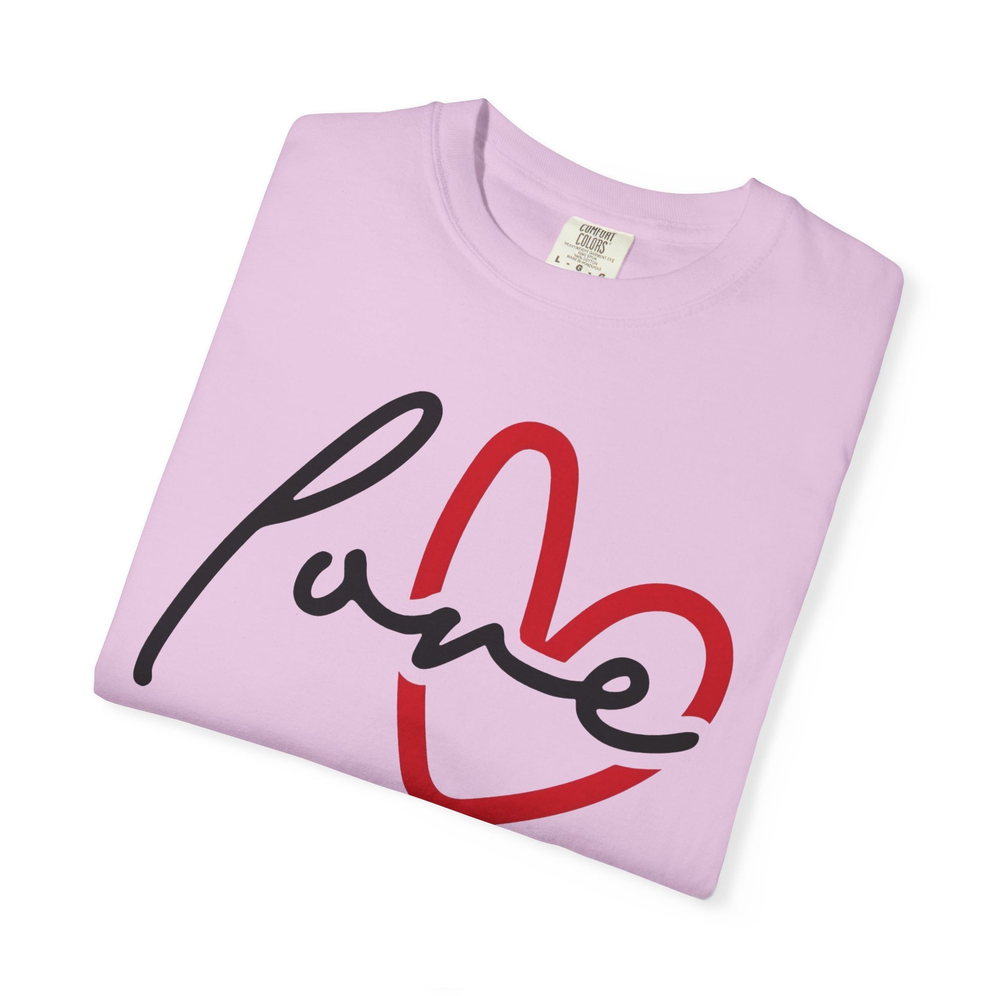 Love Script Heart T-Shirt, Minimalist Valentine's Tee
