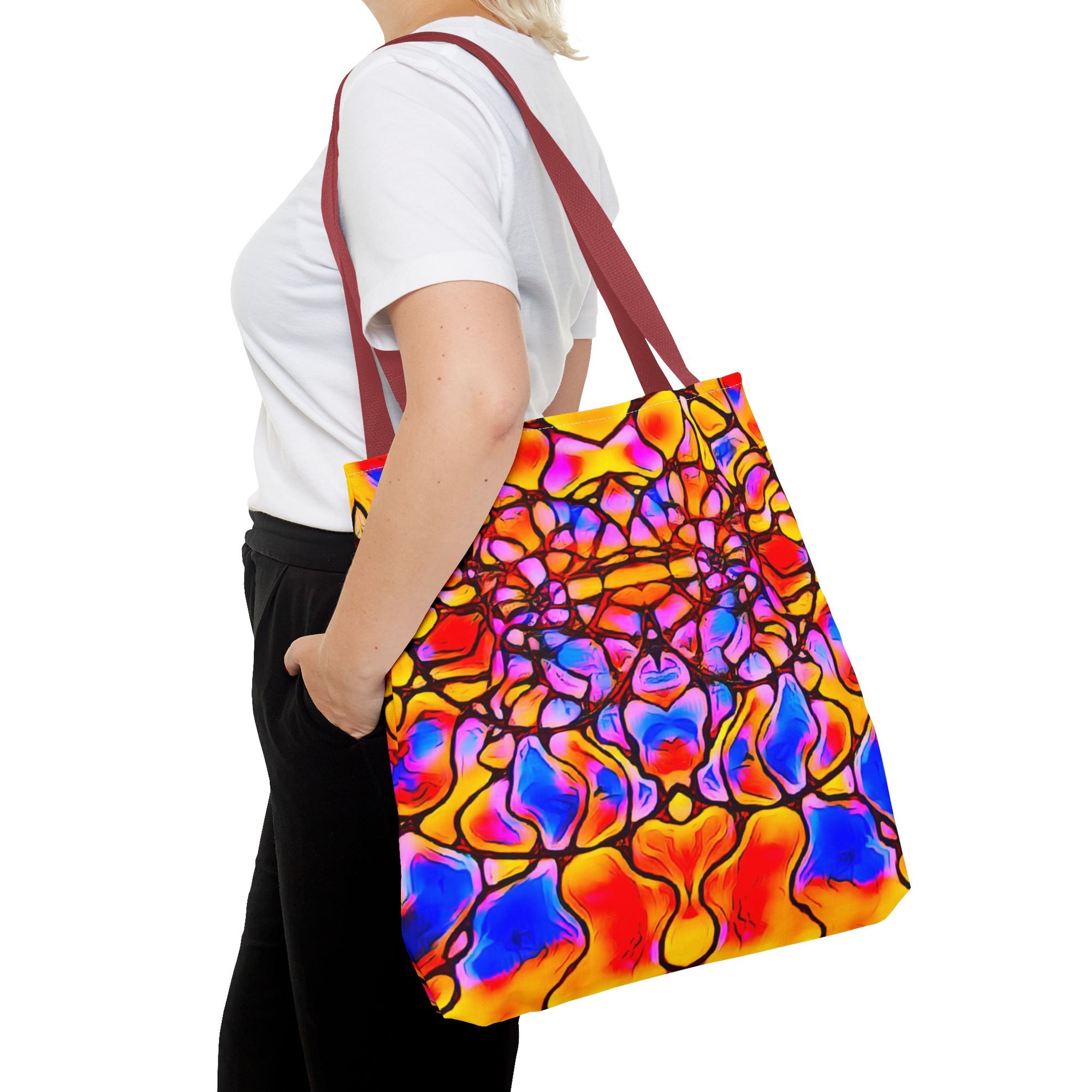 Colorful Abstract Tote Bag | Vibrant Art Shopper