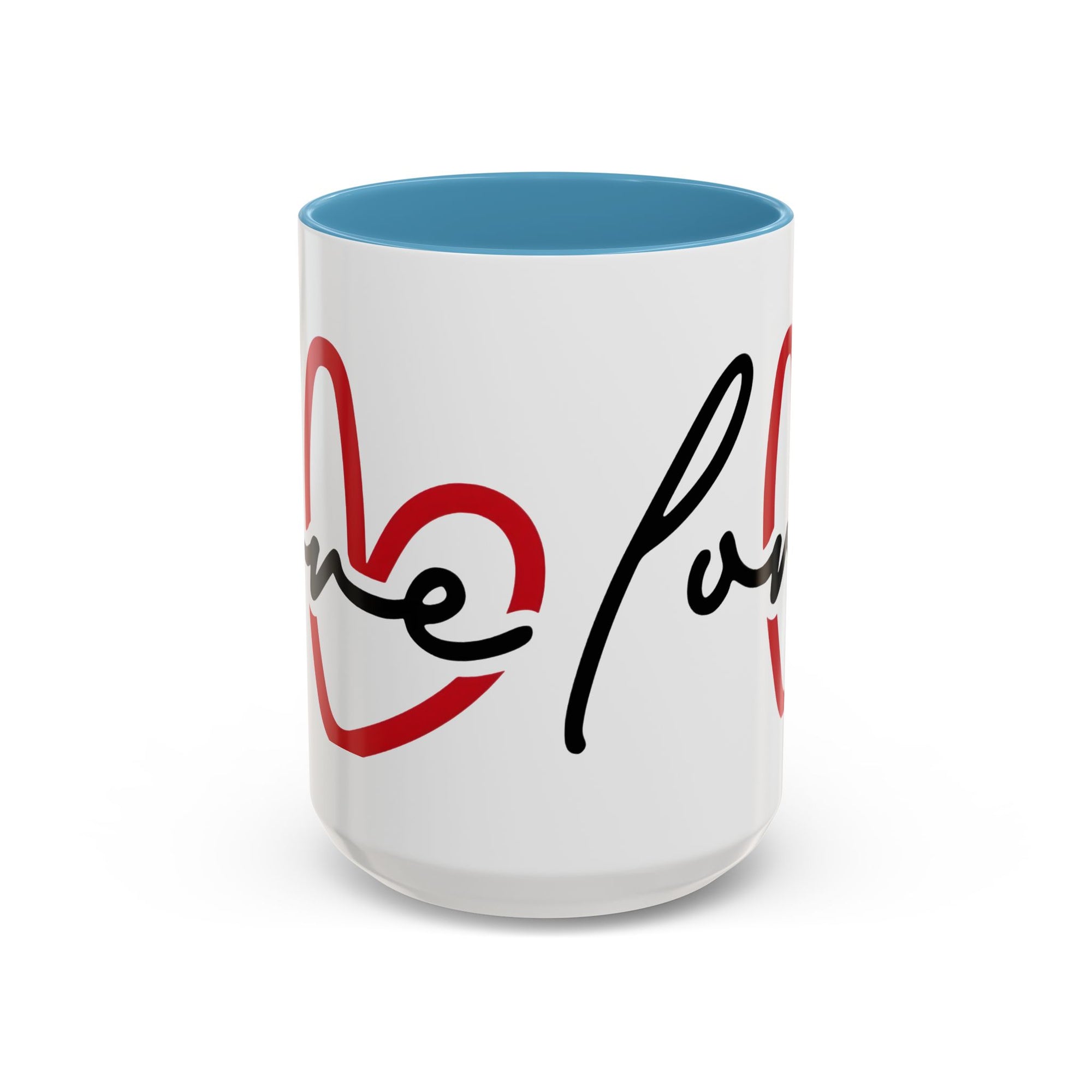 Romantic Love Mug | Heart Script Coffee Cup