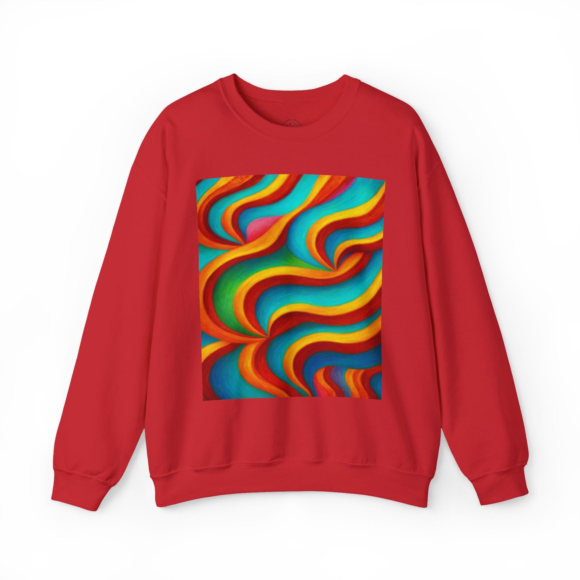 Colorful Swirl Crewneck Sweatshirt | Cozy Unisex Pullover
