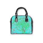 Mint Abstract Swirl Handbag | Pastel Aesthetic Shoulder Bag