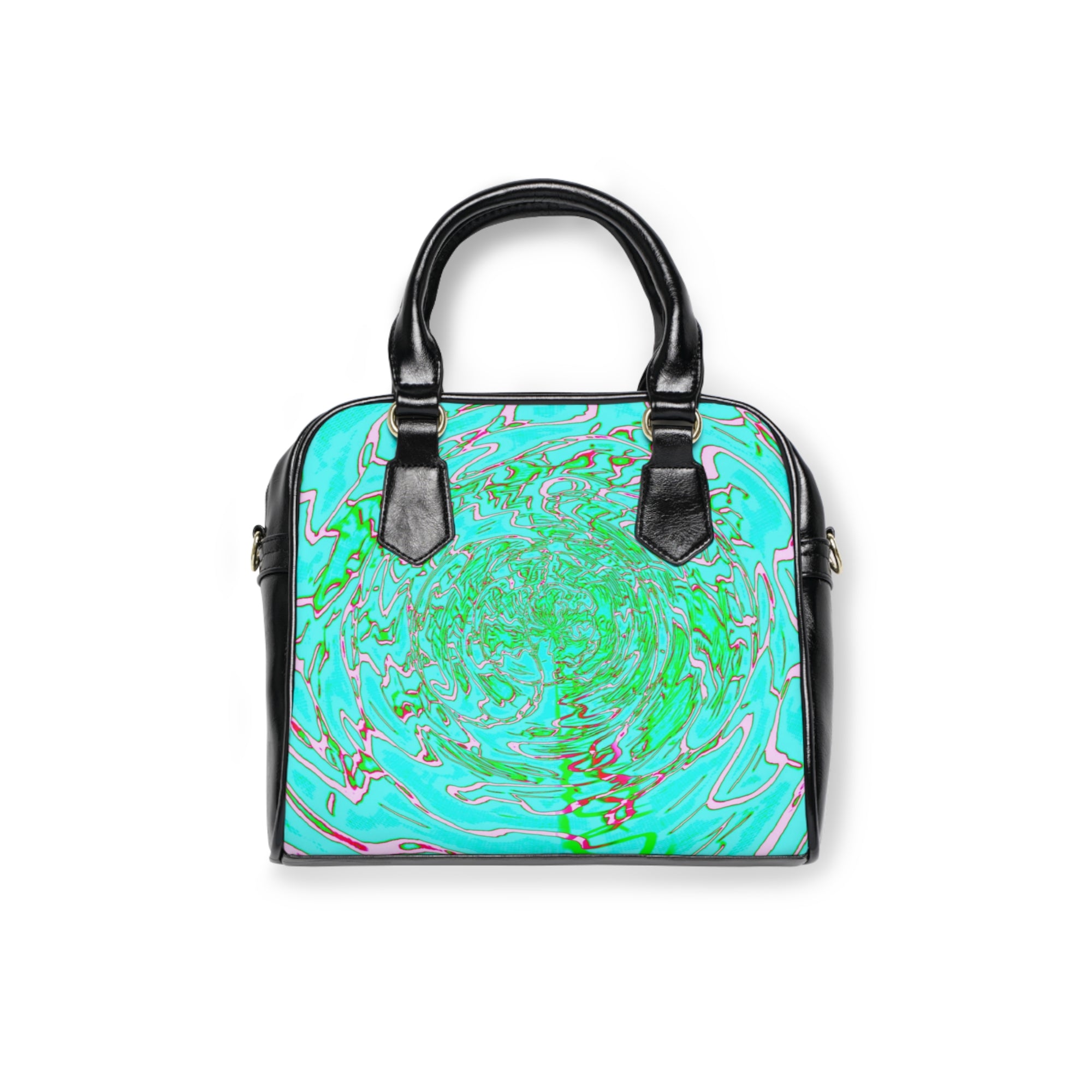Mint Abstract Swirl Handbag | Pastel Aesthetic Shoulder Bag