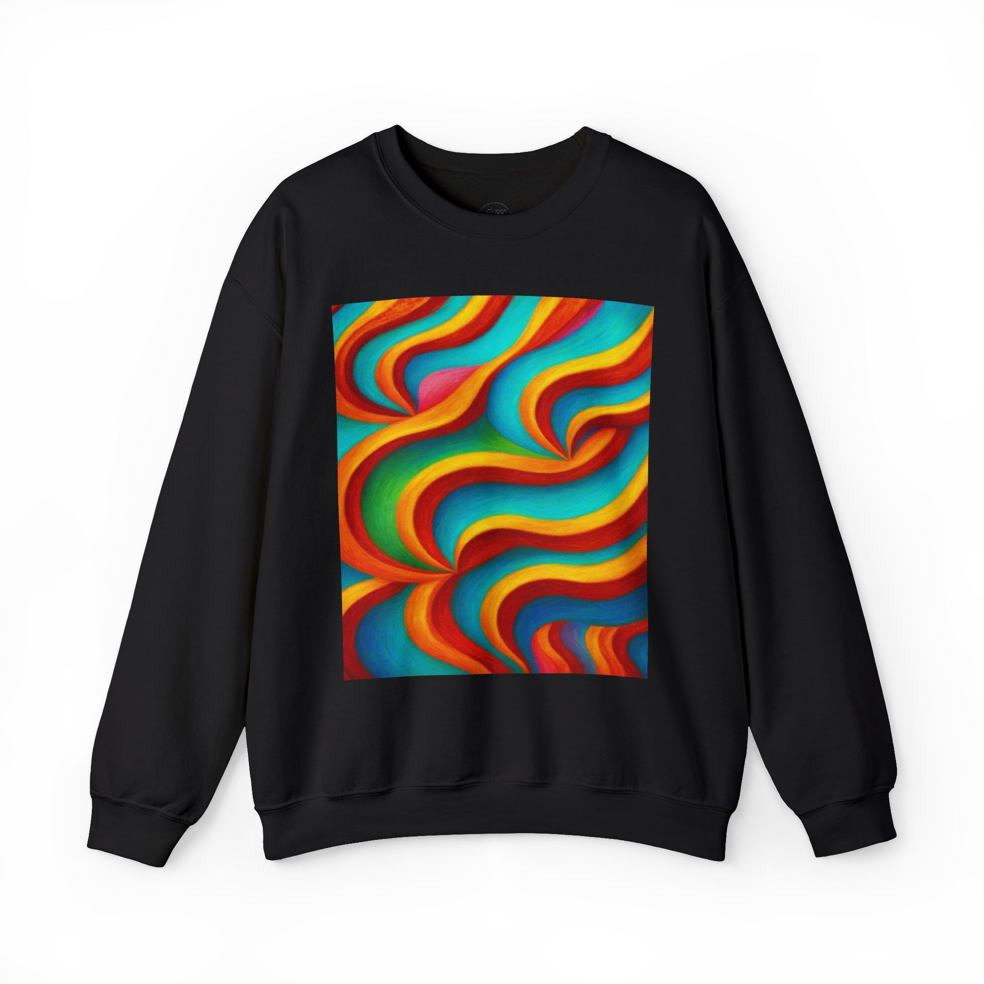 Colorful Swirl Crewneck Sweatshirt | Cozy Unisex Pullover
