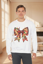 Christmas Bow Sweatshirt | Holiday Lights Crewneck