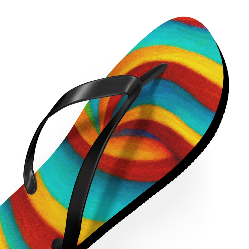Artistic Flip Flops | Colorful Summer Sandals | Festival Aesthetic