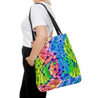 Abstract Energy Tote Bag | Vibrant Psychedelic Shopper