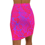 Hot Pink Marble Mini Skirt | Bold Bodycon Club Skirt | Party Outfit